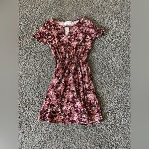 French Grey Floral Dress - XS